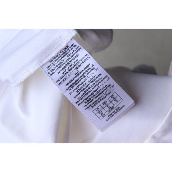 Guess by Marciano Women's Size 0 White Cutout Dress Satin Mini Button Back Top - Picture 6 of 10